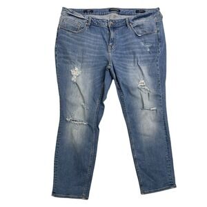 Vigoss Jagger Plus Size Ripped Jeans Trendy Medium Wash Distressed size 20w